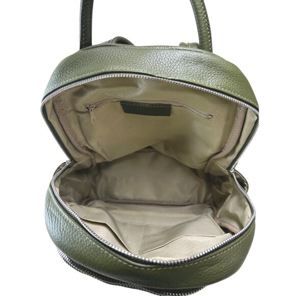 Ivan Troy Anta Green Women\'s Italian Leather Outdoor Travel Bag Zipper Backpack main image 5